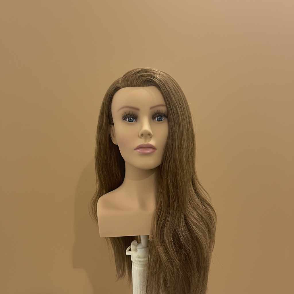 مانيكان شعر طبيعي 100% أوروبي - الطول الفائق 29 إنش والكثافة القصوى 250 جرام