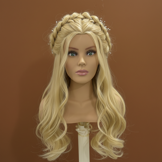 مانيكان شعر طبيعي 100% أوروبي - الطول الفائق 29 إنش والكثافة القصوى 250 جرام