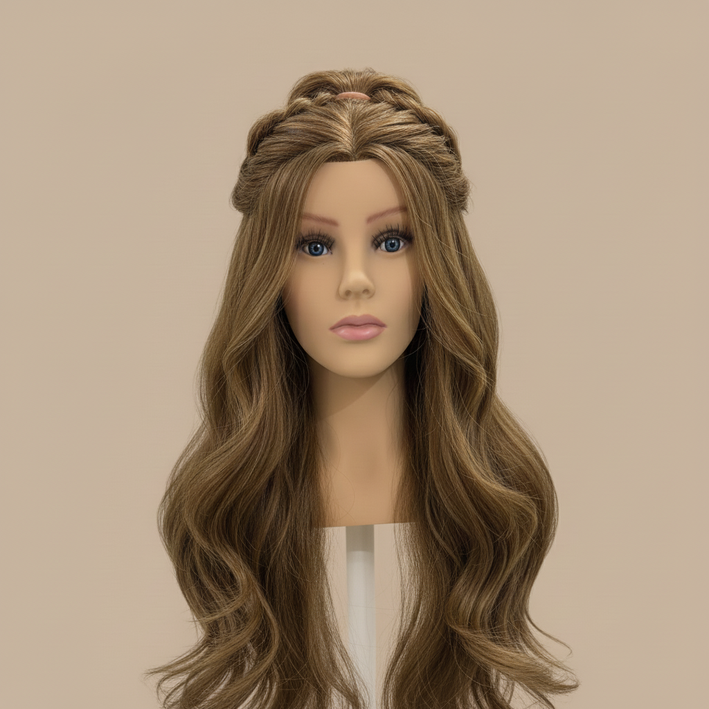 مانيكان شعر طبيعي 100% أوروبي - الطول الفائق 29 إنش والكثافة القصوى 250 جرام