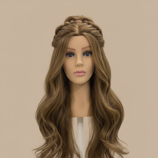 مانيكان شعر طبيعي 100% أوروبي - الطول الفائق 29 إنش والكثافة القصوى 250 جرام